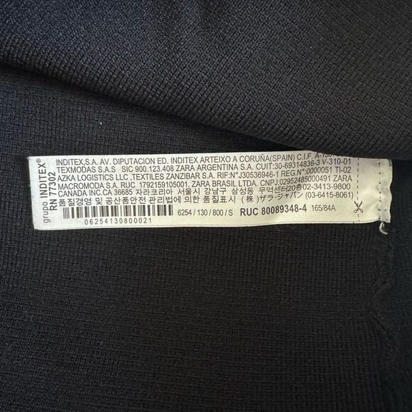 ZARA Strapless Knit Bustier Top in Black Size Small - Picture 8 of 9